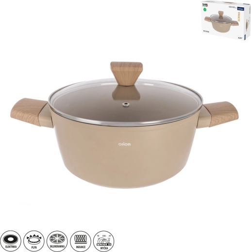 Casserole Ecrina 4,4 l avec couvercle en verre