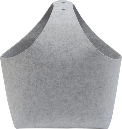 Panier en feutre pour bois gris clair 36 × 22 × 47 cm