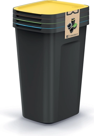 Set de poubelles de tri Compacta Q Flap Plus 4×50 l