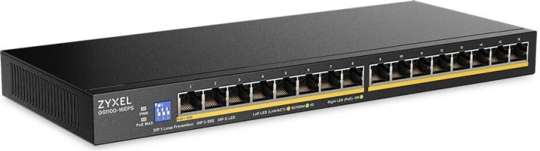 Switch gigabit non géré Zyxel GS1100-16EPS avec PoE (16 ports)