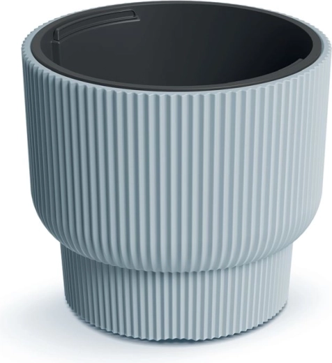Cache-pot avec insert Milly 29,9 cm gris clair
