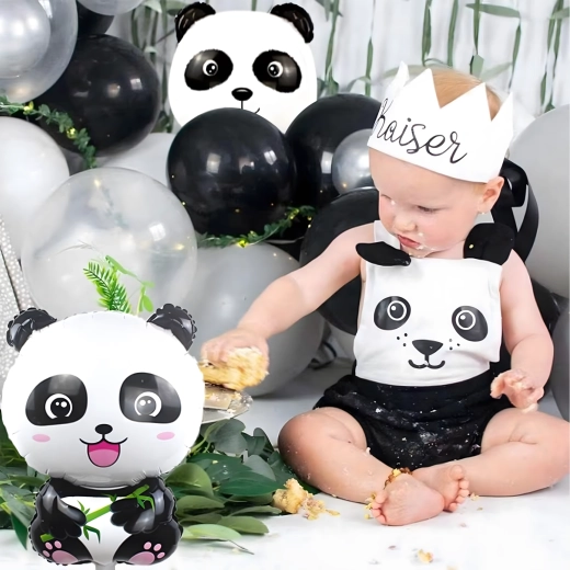 Set de ballons d’anniversaire panda, animaux pour fête, 5 pcs