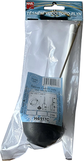 Balle en caoutchouc avec tige en plastique pour chasse d’eau WC – économiseur d’eau