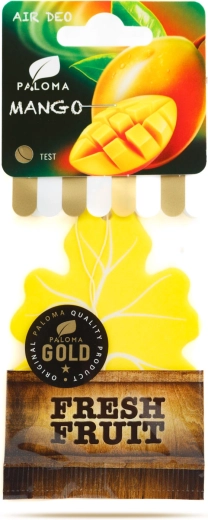 Désodorisant suspendu pour voiture Paloma Gold Fresh Fruit Mango