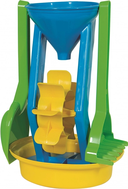 Androni set de plage avec moulin, hauteur 26 cm – Bleu