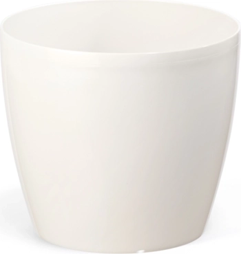 Cache-pot Magnolia 12 cm crème en plastique recyclé