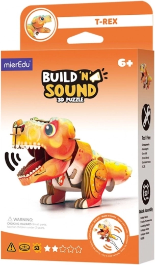 Puzzle 3D MierEdu Construis et écoute – Tyrannosaurus Rex