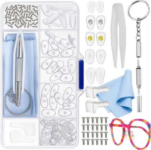 Kit de réparation de lunettes Trizand dans un étui (126 pièces)