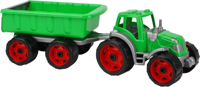 Tracteur en plastique avec remorque
