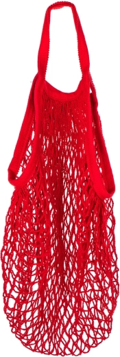 Sac de courses en filet PRETTY UP 35 × 35 cm avec longue anse – rouge