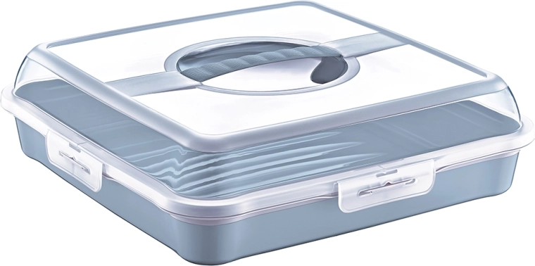 Boîte de transport pour gâteaux et pâtisseries Party-Butler Nordic Blue 34,5 × 34,5 × 10,5 cm