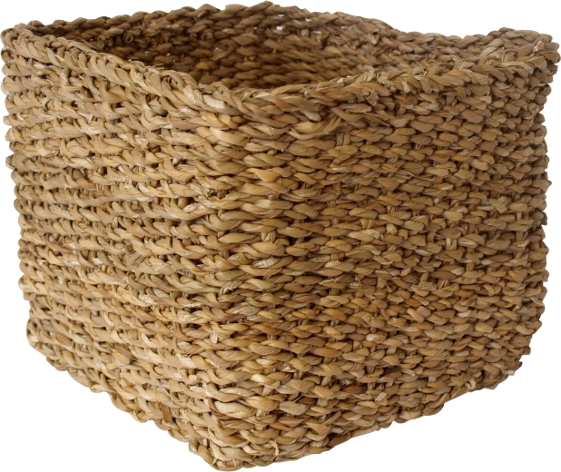 Panier carré haut en jonc de mer 18 × 18 × 14 cm