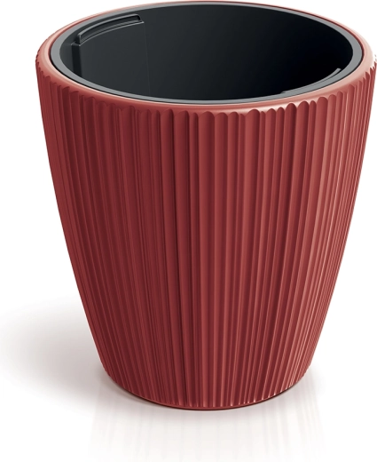 Cache-pot ORO avec insert amovible 19,9 cm rouge rétro