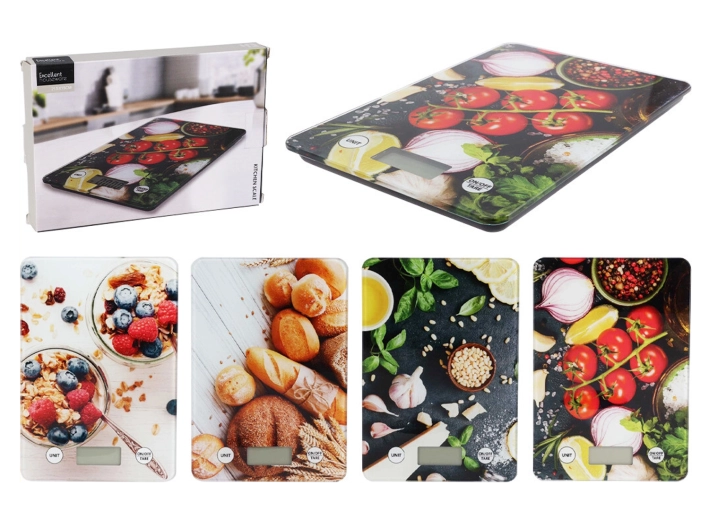 Balance de cuisine numérique en verre trempé 5 kg