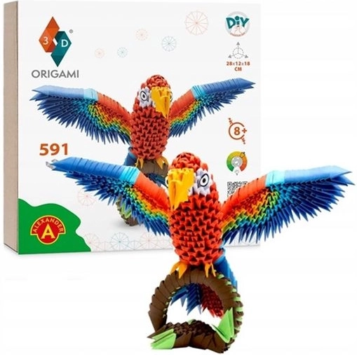 Origami 3D perroquet