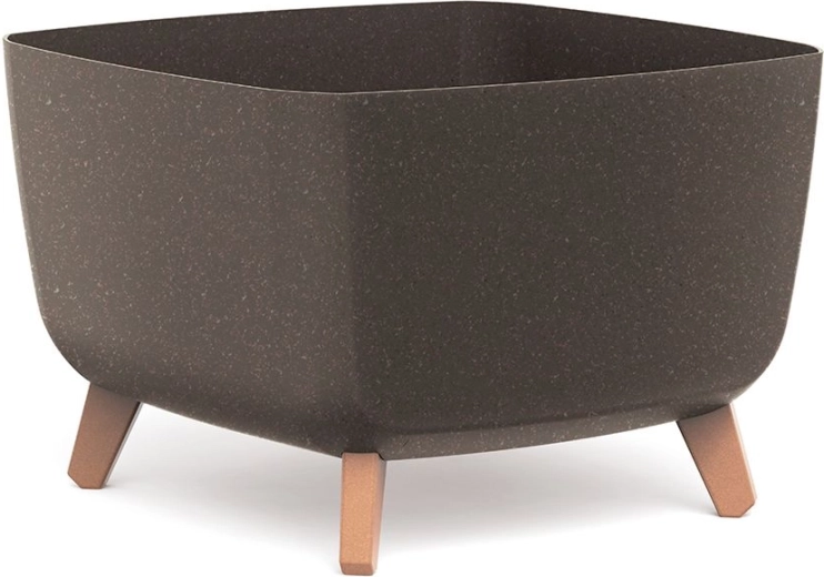 Cache-pot Gracia Square Eco Wood 39 × 39 cm café