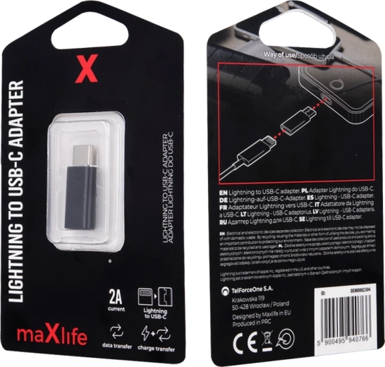 Adaptateur Maxlife Lightning vers USB‑C