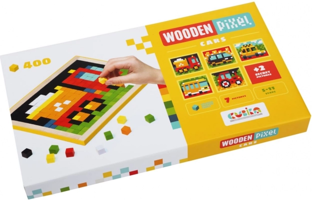CUBIKA 14903 Pixel IV voitures - mosaïque en bois 400 pièces et 7 modèles
