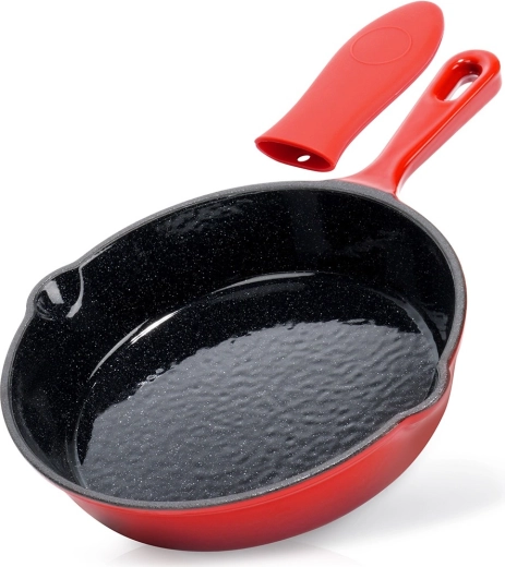 Poêle en fonte émaillée avec manchon en silicone CAST ENAMEL 20 cm