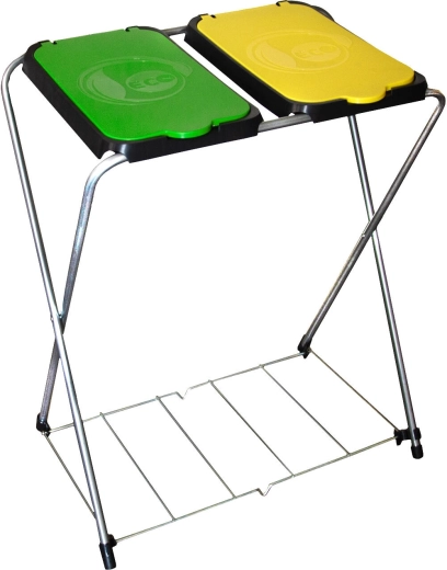 Support pour tri sélectif ECO-GLOBE 2 avec grille 66 × 42 × 81 cm