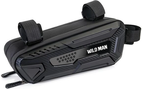 Sacoche de cadre cycliste Wildman avec support de téléphone M40 noire