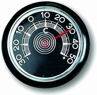 Petit thermomètre analogique pour voiture TFA, noir