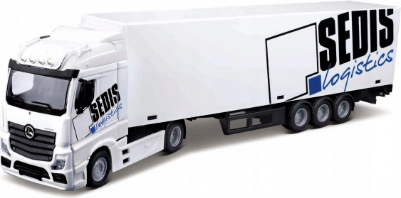 Bburago 1:43 MB Actros SEDIS Logistics avec chariot élévateur et accessoires