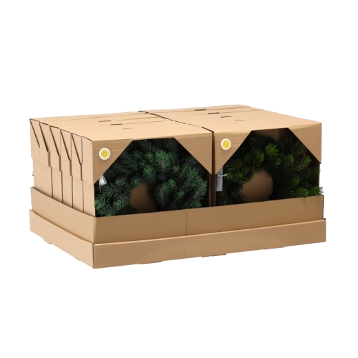 Couronne de pin de Noël 35 cm avec éclairage LED