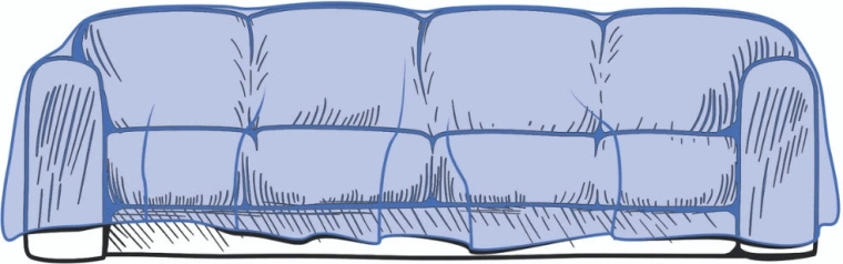 Housse de protection en plastique pour canapé 4 places 335,3 × 137,2 cm, 50 microns