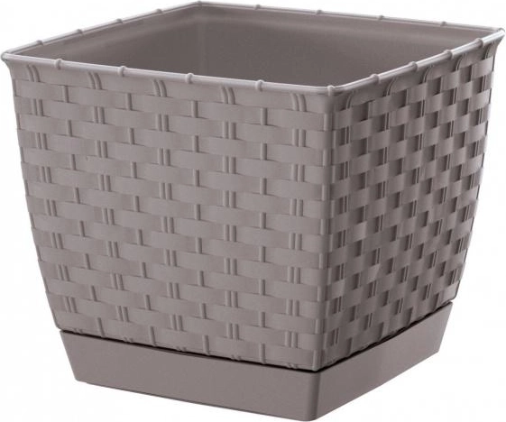 Cache-pot Ratolla Square beige 25 cm