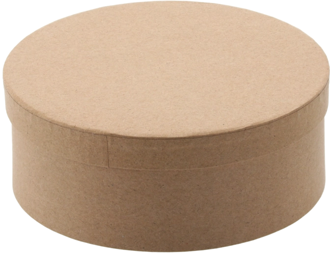 Boîte cadeau ronde marron 15 × 8 cm