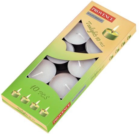 Bougies chauffe-plat Provence 10 pcs blanches