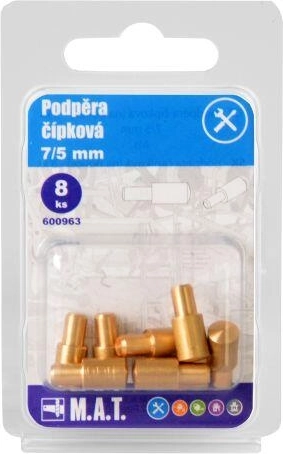 Support à chevilles pour étagères 7/5 mm en laiton (8 pcs)