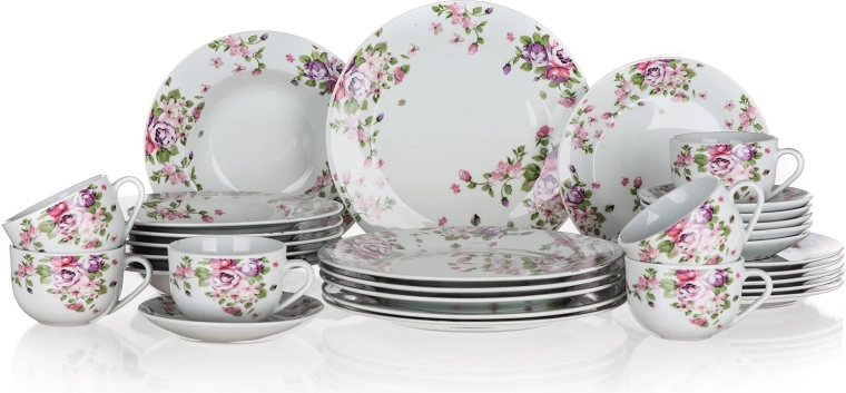 Service de table en porcelaine Beauty, 30 pièces
