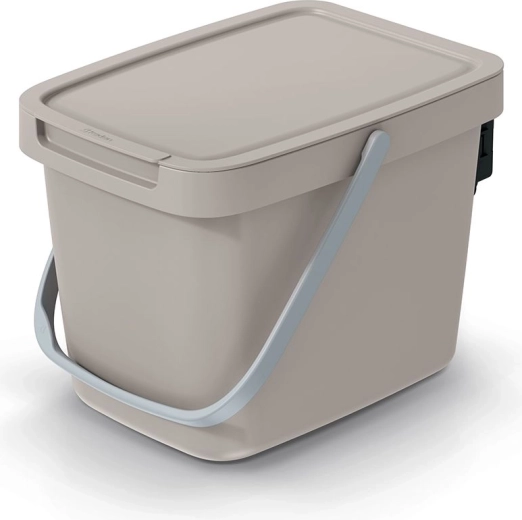 Poubelle Systema Q Collect 6 l beige clair