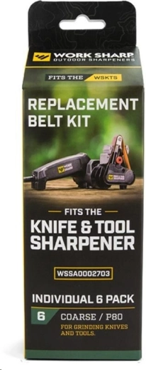 Work Sharp bandes abrasives de rechange P80 – grossières, lot de 6 pcs
