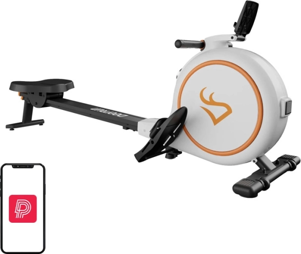 Rameur magnétique DeerRun RW600 blanc