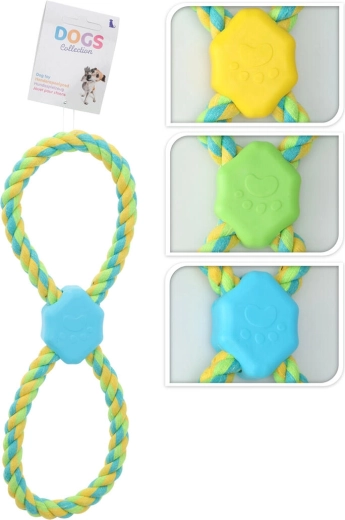 Jouet pour chien – corde avec poignée en TPE et coton