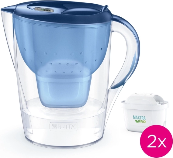 Carafe filtrante 3,5 l Marella XL + 2 filtres MAXTRA PRO Pure Performance, bleu