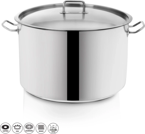 Marmite en inox Stock avec couvercle 30 l
