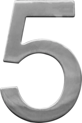 Numéro de maison 5 STAR inox 75 mm