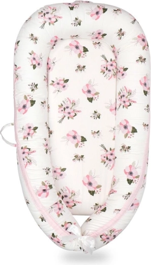 Couverture/nid bébé 90×50 cm - motif floral