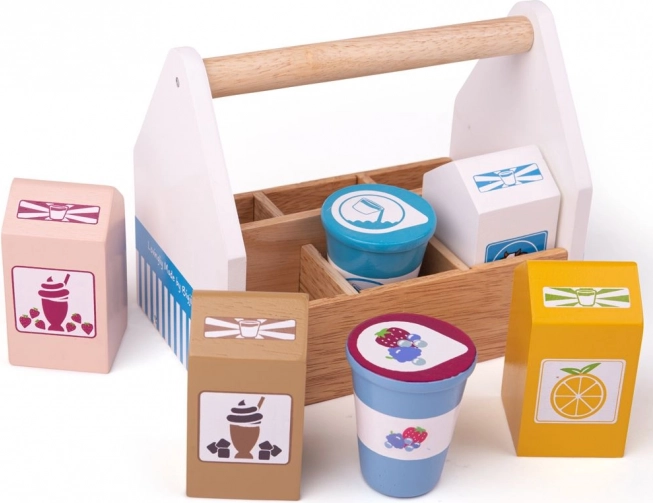 Bigjigs Toys produits pour cocktails dans une boîte de transport