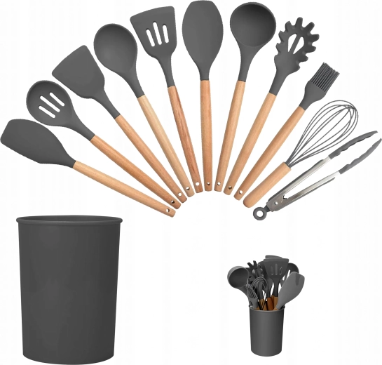 Ensemble de 12 ustensiles de cuisine en silicone