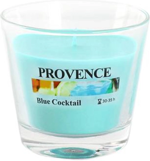 Bougie parfumée en verre Provence Blue Cocktail 35 heures