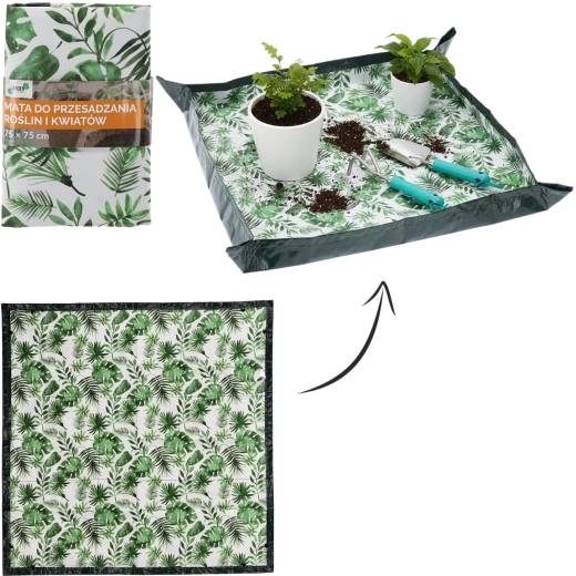 Tapis pliable et imperméable pour rempotage des plantes 75 × 75 cm