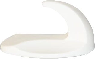 Crochets ovales autocollants, blancs, 2 pièces