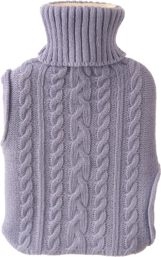 Bouillotte avec housse tricotée violette 1,6 l