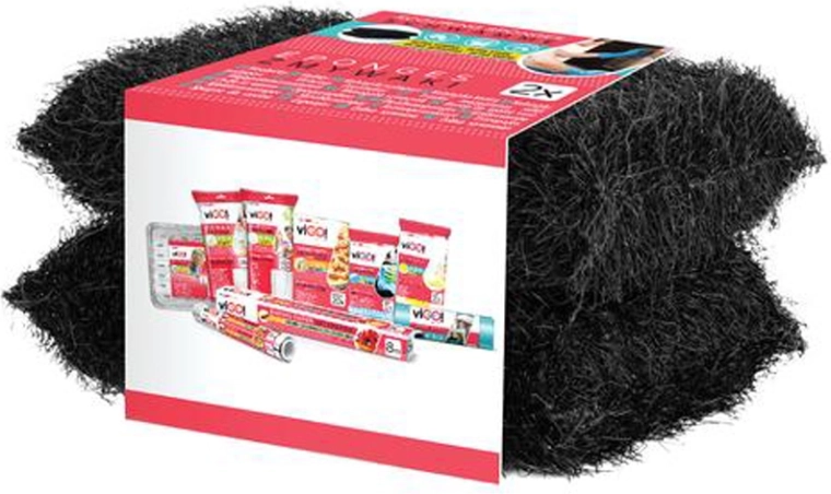VIGO! éponges noires pour vaisselle 2 pcs