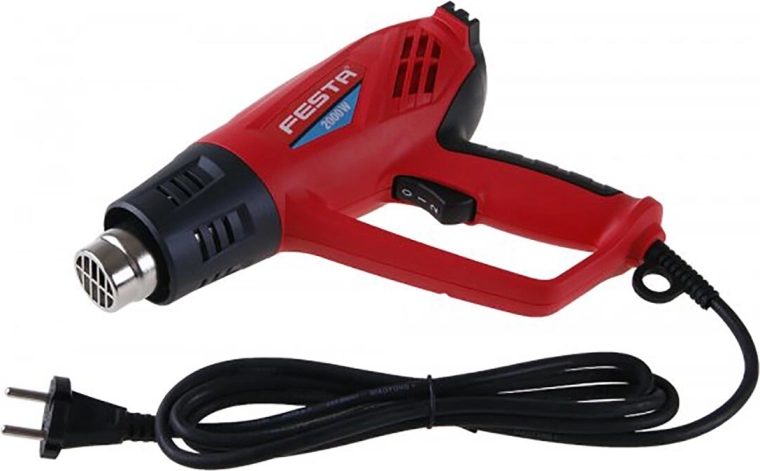 Pistolet à air chaud 2000 W avec réglage de la température et jeu d’embouts FESTA